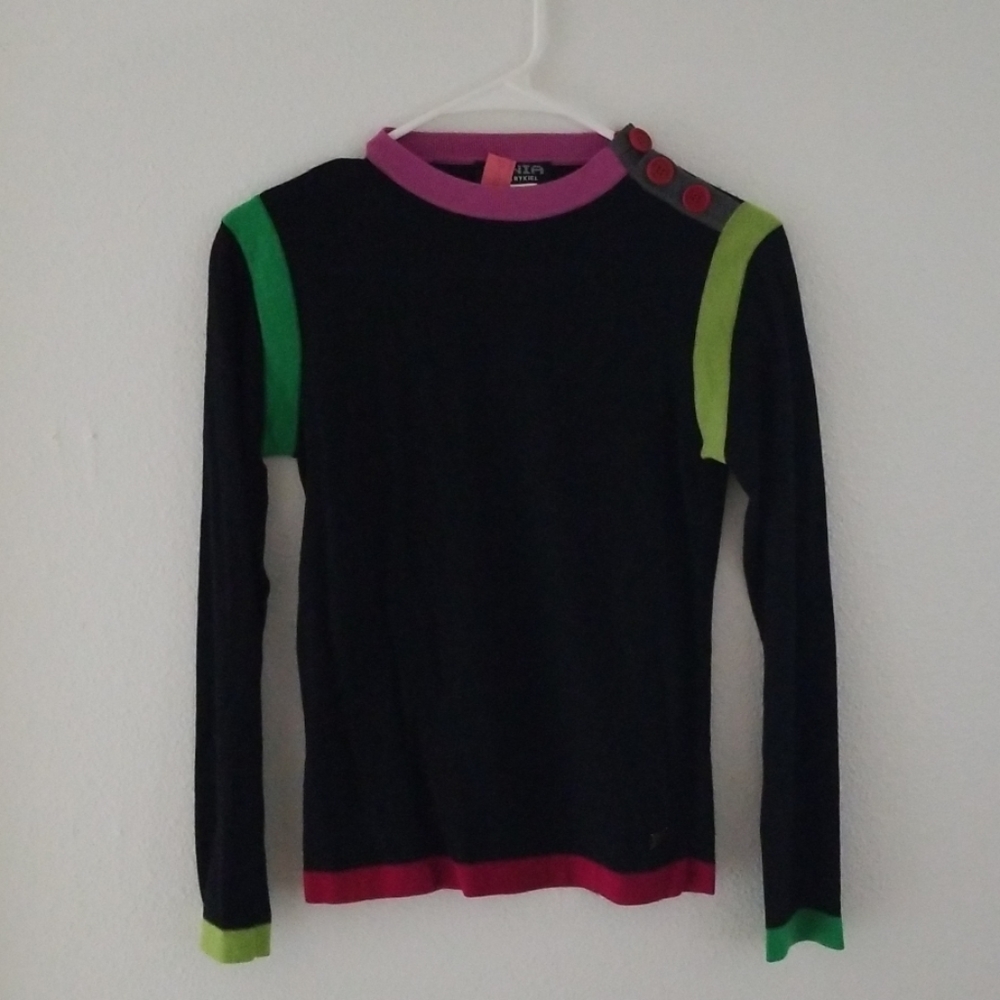 Sonia Rykiel colorblock sweater- vintage size M